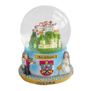 Base de estatua 3D de poliresina personalizada, saxofón, Karnten Sisi, recuerdo, globo terráqueo de agua, regalo turístico, artesanía de resina de Austria, nieve - Product Image 4