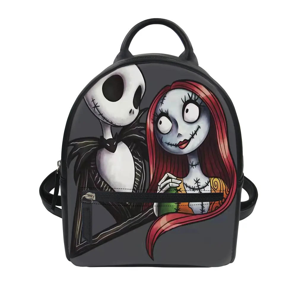 Mini sac à dos Stitch Jack Skellington femmes sac à dos en cuir petit sac d'école en PU sac à dos pour adolescentes sac à dos