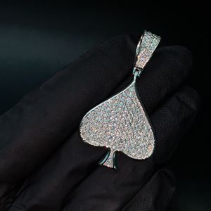 A prezzi accessibili Moissanite ciondolo con segno di Poker <span class=keywords><strong>asso</strong></span> vanga ciondolo Hip Hop con ciondolo gioiello religioso gioiello Rapper - Product Image 5