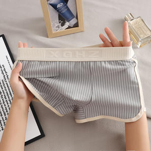 2025 nouveaux hommes mi-hauteur caleçons coton boxeurs avec <span class=keywords><strong>jeune</strong></span> personnalité tendance respirant confortable tricoté garçons Shorts - Product Image 2