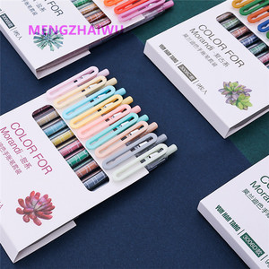 Articles de papeterie <span class=keywords><strong>en</strong></span> <span class=keywords><strong>ligne</strong></span>, vente <span class=keywords><strong>en</strong></span> gros, ensemble de stylos de couleur <span class=keywords><strong>aquarelle</strong></span> rétro nordique 9 couleurs/boîte bureau coloré stylo à encre gel multifonction - Product Image 6