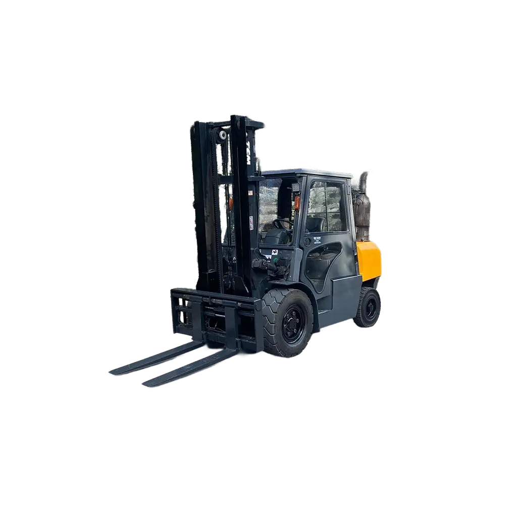 A second-hand Toyota Komatsu TCM forklift, with a 4.5-ton capacity and diesel-powered, is on sale and in good working condition