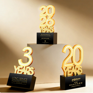 Trofeo Personalizzato in Metallo con Stampa UV, Coppa Commemorativa, Nuovo Trofeo Dorato con Numero, Modello Souvenir con Logo Aziendale Artistico - Product Image 5