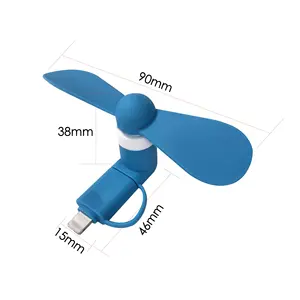 Rechargeable 2 in 1 portable USB mini Fan for laptop iPhone Android Phone