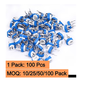 Potentiomètre à variation de tension 103 Trim Pot, résistance variable 10K Ohm, potentiomètre rotatif réglable pour projets électroniques DIY, Arduino, Raspberry Pi - Product Image 3