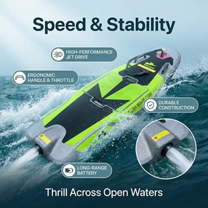 Planche <span class=keywords><strong>de</strong></span> surf électrique EPP durable avec quille renforcée, sangle <span class=keywords><strong>de</strong></span> pied et ceinture <span class=keywords><strong>de</strong></span> sécurité, 12KW, autonomie 55-100 min - Product Image 4