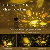 Projecteur d'espace romantique veilleuses pour chambres d'enfants bébé LED ciel dessin animé jouet rotatif animaux musique Mini lampe pour enfant