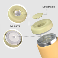 Mallette de rangement pour glaçons à double paroi isolée Ensemble de récipients de stockage d'aliments de 12oz Contenant alimentaire de qualité pour les voyages à emporter
