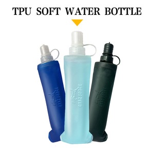 Botella de Agua Plegable de TPU Suave Gbaz Force, 500 ml, Portátil, Deportiva, Azul, con Asa - Product Image 4