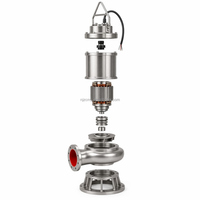 Pompe submersible et de surface en acier inoxydable pour eaux usées, pompe submersible verticale pour eaux usées, robuste, en acier inoxydable SS316