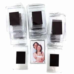 Cadres de Photo magnétiques en acrylique transparent pour Site touristique, décoration de fête de famille, aimants de réfrigérateur Souvenir de tailles multiples