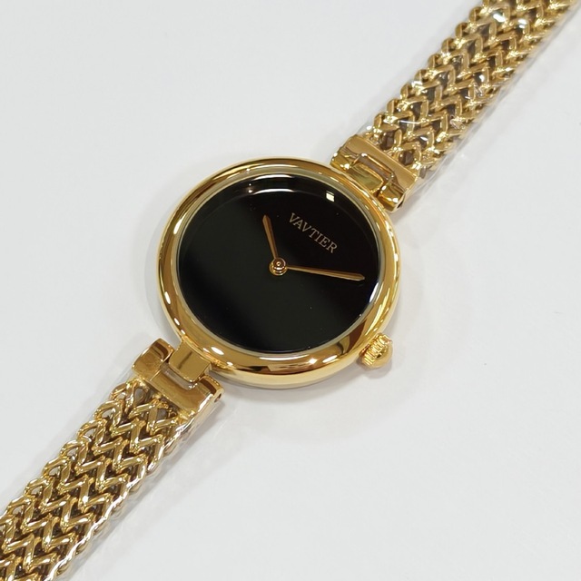 VAVTIER VA1602 Round Wheat Ear Strap Women's Waterproof New Watch Small Gold Watch