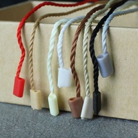 Chine usine directe durable coton joint cordon balle forme étiquette volante chaîne pour vêtements et chaussures avec clip en plastique