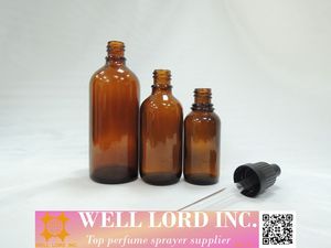 Botella de vidrio cuentagotas con cilindro dorado de 40ml - Product Image 5