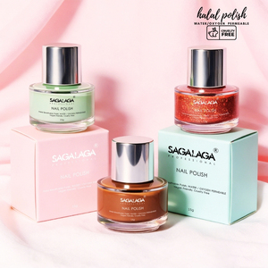 SAGALAGA Vernis à ongles Halal respirant, sans cruauté, végétalien, perméable à l'eau, brillant, longue tenue, multicolore, Halal - Product Image 4
