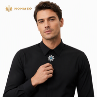 HONMEO OEM Grosir Penutup Kancing Kristal Bintang Paduan Seng Multi Warna Penutup Kancing Mantel Gaun Klip Penutup Kancing