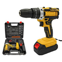 Perceuse-visseuse sans fil 12V lithium-ion, double vitesse, perceuse à percussion réversible, tournevis électrique rechargeable à poignée pistolet, ensemble complet