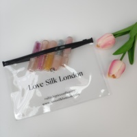 Emballage de bijoux taille personnalisée pour lunettes sacs en plastique transparent à fermeture éclair en PVC avec logo petit sac à fermeture éclair pour grandes boucles d'oreilles masque pour les yeux