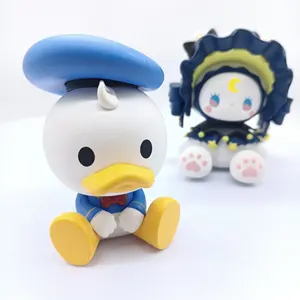 Custom Classic toys Kids Anime Cute Cartoon Duck Shaped Toy Diy Pvc Cartoon Toy Figure