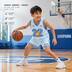 Camiseta de baloncesto ligera para niños que ofrece un estilo deportivo, cómoda de llevar y con movimiento flexible para entrenamientos y partidos. - Product Image 3