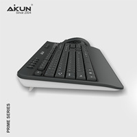 Aikun BT7500X Slim sans fil pour combo 5.0 et 2.4 GHz, ultra fin, prêt pour Windows, prêt pour le bureau, connecte 4 appareils, commutation facile