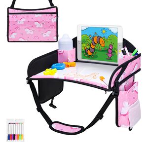 Luxury Car Seat Stroller Travel Tray with Zipper Closure-Portable Kids Organizer Storage <b>Bag</b> for Road Trip & <b>Plane</b> Use - Product Image 1