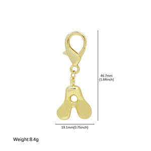 Charms Charms con lettere iniziali a bolle grossa e carina per borse da donna Charm Charm <span class=keywords><strong>portachiavi</strong></span> accessori - Product Image 2