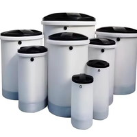 Adoucisseur d'eau, réservoir de saumure en PE 60L 100L 200L, réservoir de sel carré en plastique avec puits de saumure et vanne de sel