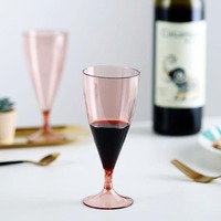 Ensemble de tasses à Champagne portables de voyage tasse de jus de boisson froide tasse en plastique transparente créative gobelet en verre à vin rouge