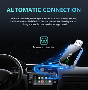Plug & Play Carplay <span class=keywords><strong>Dongle</strong></span> chuyển đổi có dây để không dây <span class=keywords><strong>Android</strong></span> Auto Carplay Adapter streaming box iOS cho xe hơi - Product Image 2