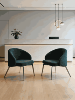 Fauteuil de salon en tissu de luxe, design minimaliste moderne, avec cadre en bois massif inclinable, mobilier de salon pour la maison, Biaoguan 1