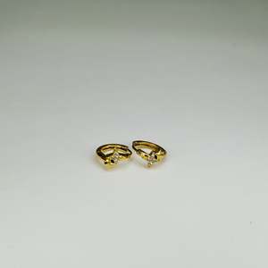 <b>Crystal</b> <b>Earrings</b> 316L Stainless Steel PVD Gold Plating Resistant Sustainable Jewelry - Product Image 1