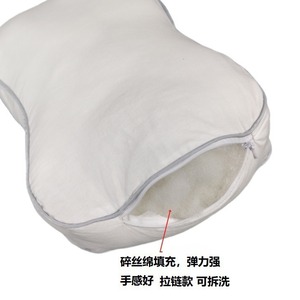 Square Leg Pillow 24cm Cotton Core Side Sleeping Knee Support Lumbar Spine Protection <b>White</b> Gray Solid Color - Product Image 5