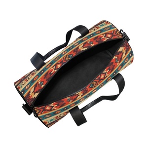 Sac de voyage week-end imperméable avec logo personnalisé, motif tribal aztèque indien bohème, sac de sport, sac de voyage pour femme - Product Image 5