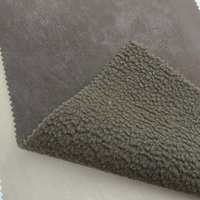 Tissu en fausse fourrure de mouton douce, embossé PU, imperméable, matière chaude, moelleuse et confortable pour vêtements d'hiver