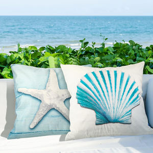 A400 Ocean <span class=keywords><strong>Beach</strong></span> Fundas De Almohada Funda de cojín Náutico Summer Factory Starfish Lighthouse Velero Throw Sea Themed Funda de cojín - Product Image 4