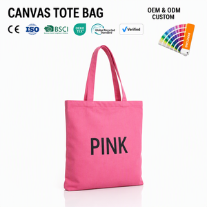 Custom Logo Printed Letter Pattern Cotton Canvas <b>Tote</b> <b>Bag</b> with Handled Design and <b>Zipper</b> Closure for Outdoor & Daily Use - Product Image 2