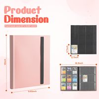 Classeur pour cartes à collectionner 512 cartes, 9 pochettes, en cuir PU, avec fermeture éclair, pour cartes de baseball, football, sports et TCG