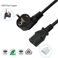 Câble d'alimentation certifié VDE CE 1,5 m 16A 250V EU Schuko CEE7/7 vers IEC C13 100% cuivre pour serveur PDU UPS centre de données - HENG-WELL