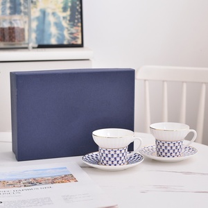 Luxury Porcelain Drinkingware <b>Set</b> Gold-Rimmed cup and saucer pot <b>set</b> for Weddings <b>Gifts</b> - Product Image 3