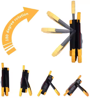Lampe de travail LED COB rechargeable par USB de sécurité Lampe de travail d'urgence à torche super lumineuse pliable à 180 ° pour les problèmes de stationnement sur la route
