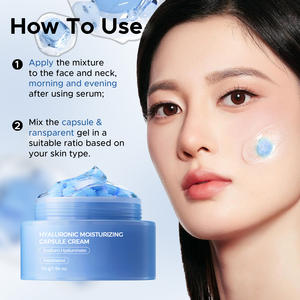 Crème hydratante apaisante à l'acide hyaluronique et au collagène, capsules PDRN GHK-Cu, crème hydratante pour le visage - Product Image 6