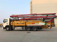 Camion pompe à béton mobile HB66V pour travaux de construction lourds avec stabilisateurs en X