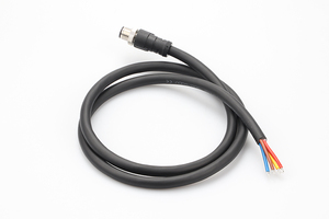 M12 S T <strong>K</strong> <strong>L</strong> <strong>M</strong> High Power 2+PE 3+PE Large Voltage Molded Right Angle Elbow Circular PVC PUR Male Plug IP68 Connector - Product Image 2