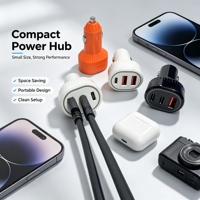 Pengisi Daya Ponsel Mobil USB Desain Prioritasi Fungsi Praktis Pengisi Daya Mobil Cepat Berguna Kebutuhan Pengisian Daya Mobil Sehari-hari Pengisi Daya Mobil