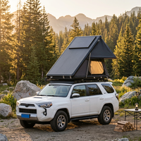 Aluminium-Hartschalen-Dachzelt 210cm SUV Auto-Dachzelt für 2 Personen Wasserdichtes Campingzelt mit Solarpanel für Overlanding