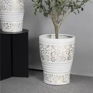 Vaso de planta decorativo grande estilo moderno, por atacado, design exclusivo, para jardim, cerâmica, para áreas externas