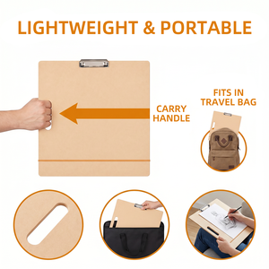 SINOART <strong>A3</strong> A2 High Quality Sketch <strong>Boards</strong> with Handle Artist <strong>Drawing</strong> <strong>Board</strong> for Drafting Art With a Clip and Rubber Band - Product Image 5