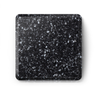 Pierre artificielle élégante de lien d'échantillon de feuille de dalle de surface solide en acrylique noir de style de conception moderne