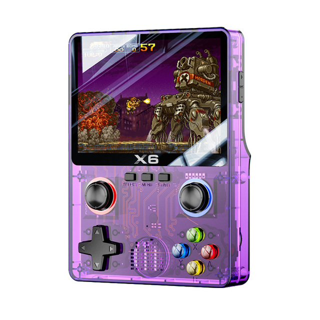 X6 3.5Inch IPS Screen Portable Handheld Game Player Dual Joystick 11 Simulators Video Game Console for Kids Gifts